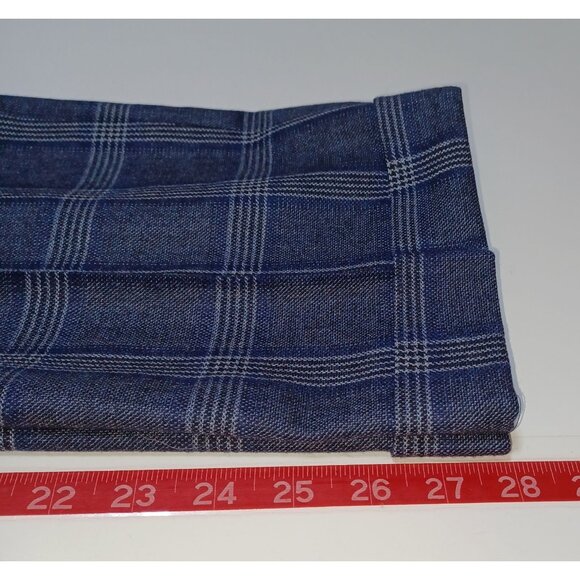 J Hilburn Mens Tailored Wool-Cashmere Pants Blue Plaid W33 L28 Heritage Luxury - Picture 4 of 8